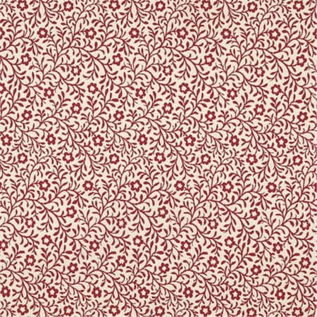 Designer Fabrics 54 in. Wide Red And Beige Floral Matelasse Reversible Upholstery Fabric F420